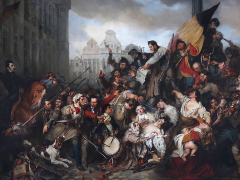 Belgische Opstand - Brussel, 1830 door Gustave Wappers