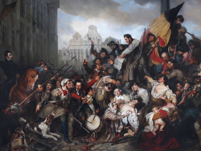 Belgische Opstand - Brussel, 1830 door Gustave Wappers