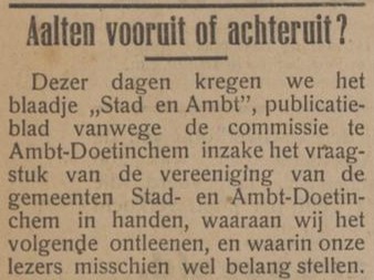 Aalten vooruit of achteruit - Aaltensche Courant, 16-02-1916