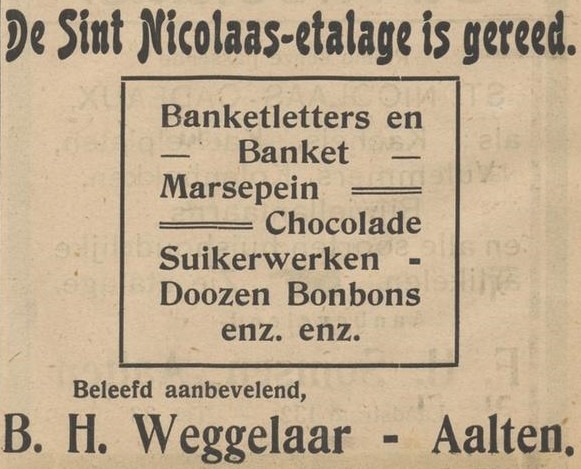 B.H. Weggelaar - Nieuwe Aaltensche Courant, 02-12-1921