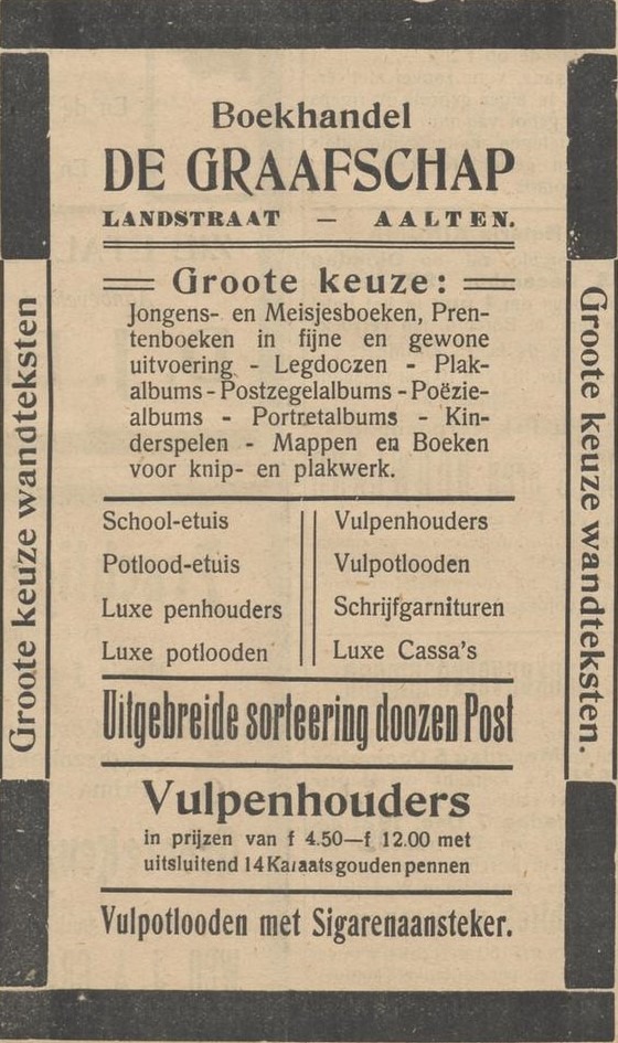 Boekhandel De Graafschap - Nieuwe Aaltensche Courant, 02-12-1921