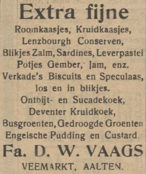 D.W. Vaags - Nieuwe Aaltensche Courant, 02-12-1921