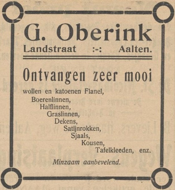 G. Oberink - Nieuwe Aaltensche Courant, 02-12-1921