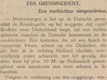 Grensincident - De Graafschapper, 18-09-1931
