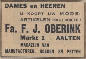 Fa. F.J. Oberink, Aalten - De Standaard, 23-07-1936