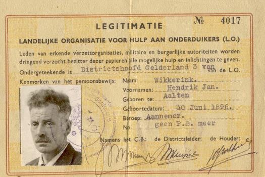 LO identity card of Hendrik Jan Wikkerink ('Uncle Jan')