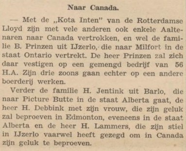 Canada - Aaltensche Courant, 13 April 1948
