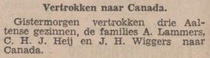 Left for Canada - Zutphens Dagblad, 19 June 1952