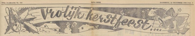 Oude kerstgebruiken - Java-bode, 22 december 1956
