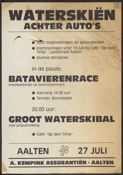 Waterskiën achter auto's, 27 juli 1985 