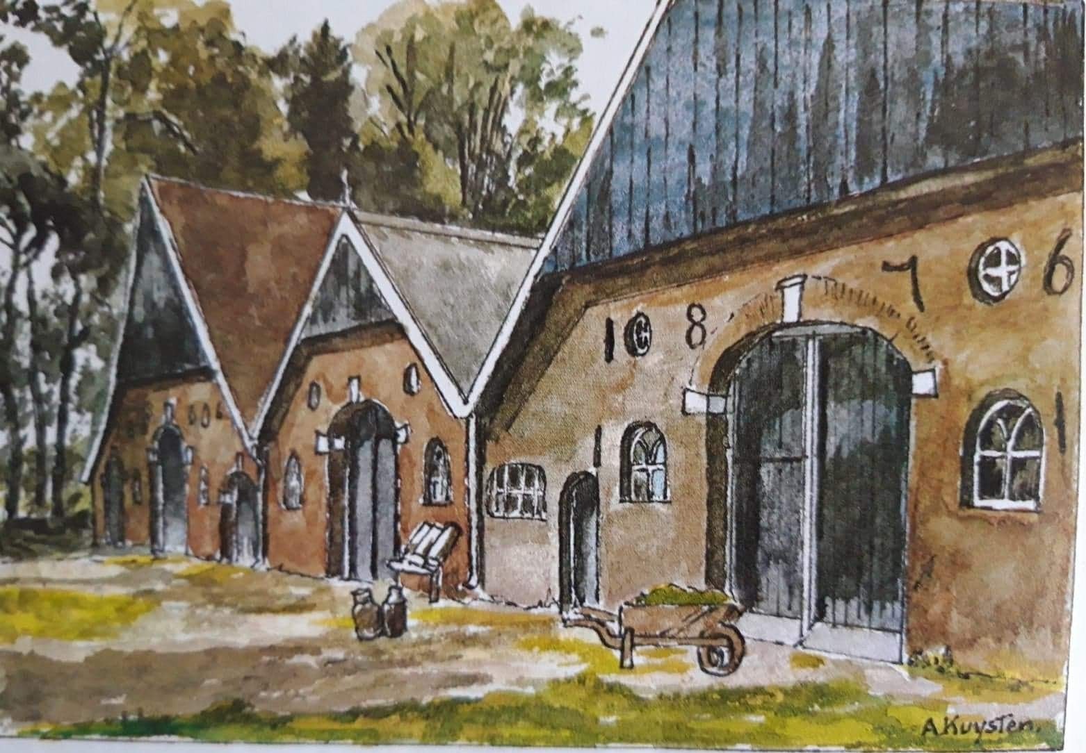 Anton Kuijsten - Boerderij 'Beestman' op de Haart bij Aalten (achterzijde)