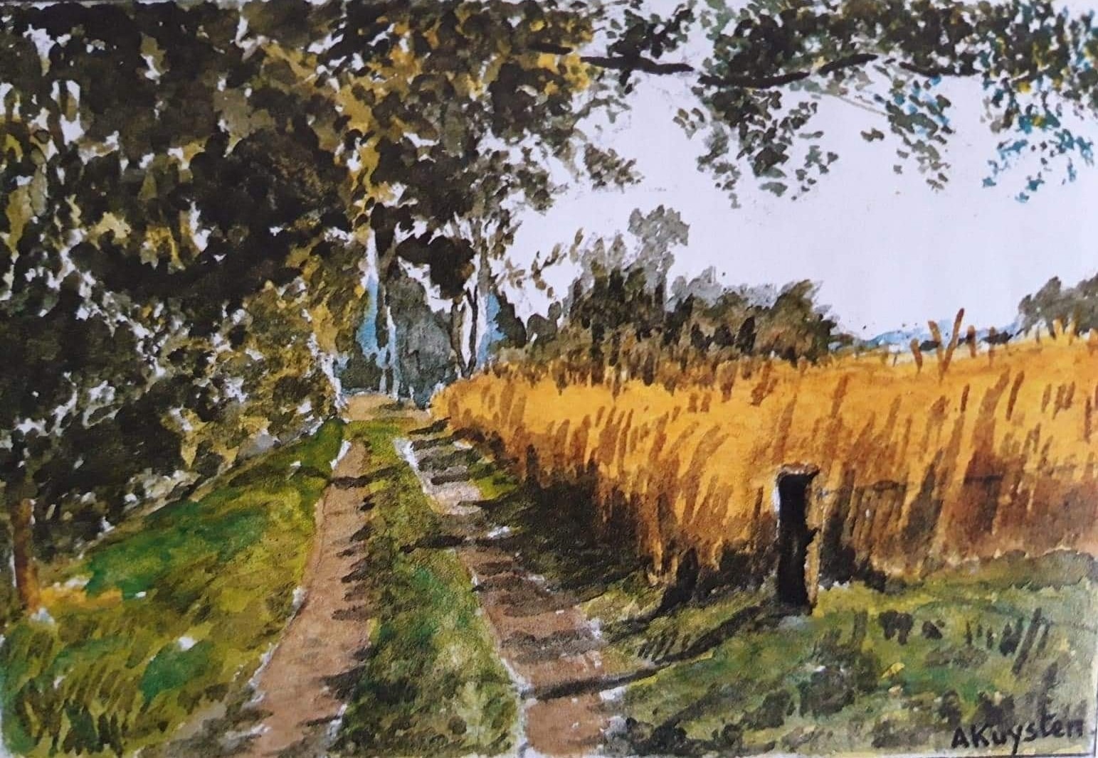 Anton Kuijsten - Landweggetje aan de Akkermateweg te Aalten