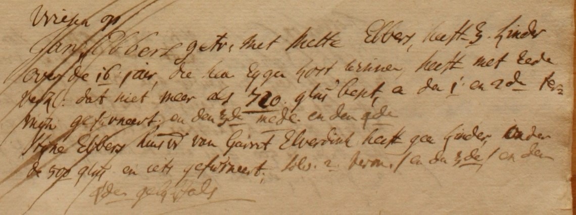 Jan Ebbersstede, Dale - Liberale Gifte 1748