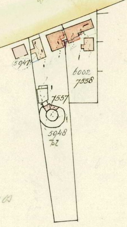 Adm. de Ruyterstraat 1-9, Aalten - Fragment kadastrale kaart (1951)
