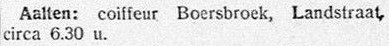 Coiffeur Boersbroek, Landstraat, Aalten - Graafschapbode, 27-04-1923