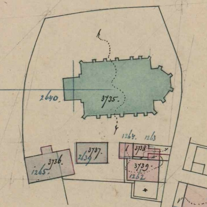 Landstraat, Aalten - Fragment kadastrale kaart, 1882
