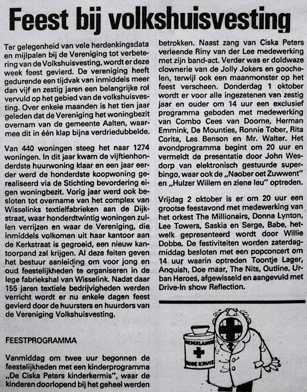 1981 Feest bij Volkshuisvesting