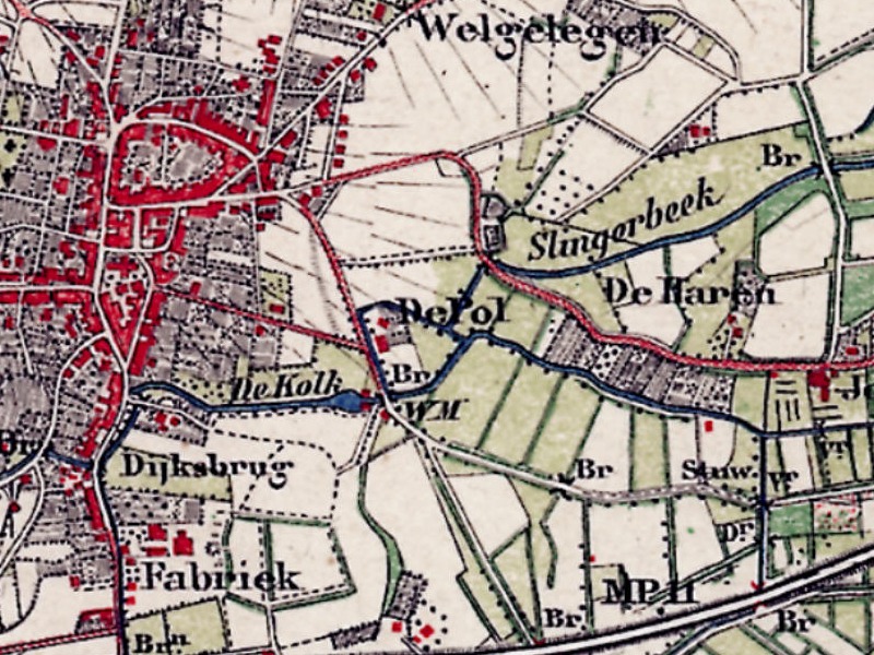 De Pol met gracht, ca. 1900