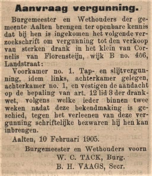 Café Florensteijn, Landstraat 26, Aalten