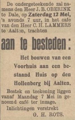 Beerninkweg 16, Dale - Aaltensche Courant, 04-05-1928