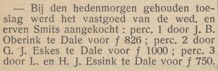 Beerninkweg 16, Dale - Aaltensche Courant, 16-09-1927