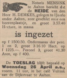 Demkes, IJzerlo - Aaltensche Courant, 26-04-1911