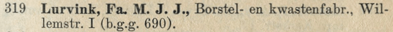 Fa. M.J.J. Lurvink - Willemstraat 1, Aalten - Telefoongids 1958