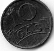 Gas token from Aalten, 10 front
