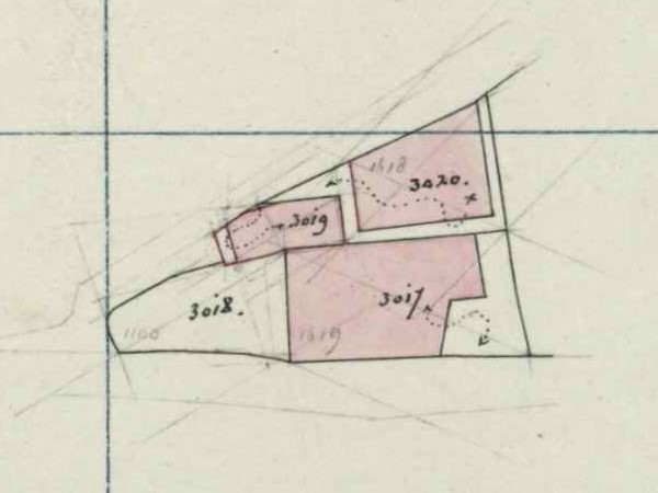 Haartsestraat 1, Aalten (Stiemenshuis) - Fragment kadastrale kaart, 1871