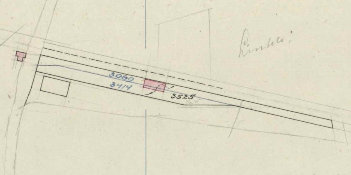 Halte Lintelo - Fragment kadastrale kaart, 1922