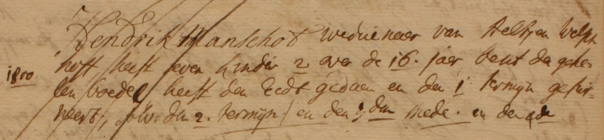 Hendrik Manschot - Liberale Gifte 1748