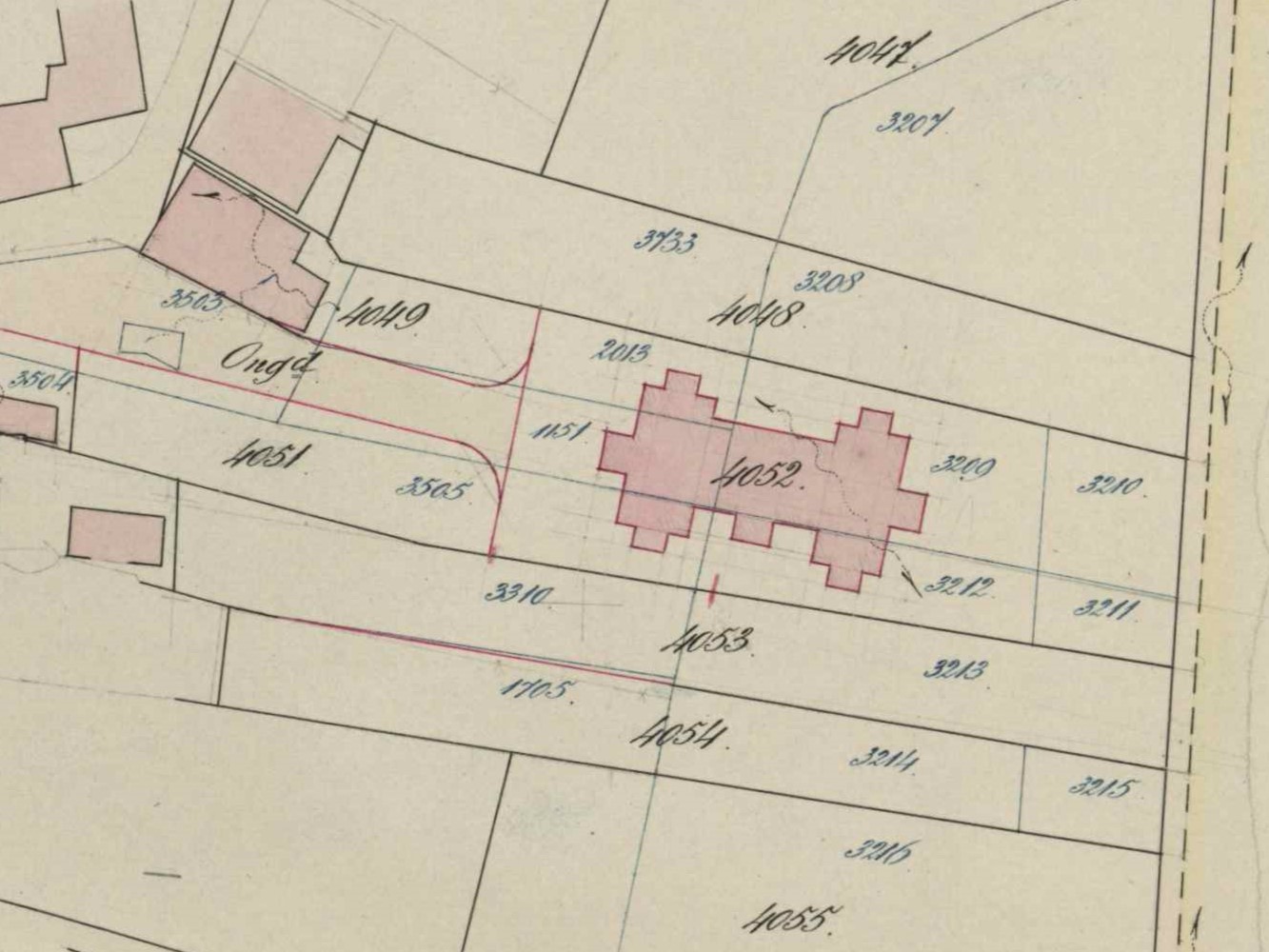Herenstraat 4, Aalten - Fragment kadastrale kaart, 1886