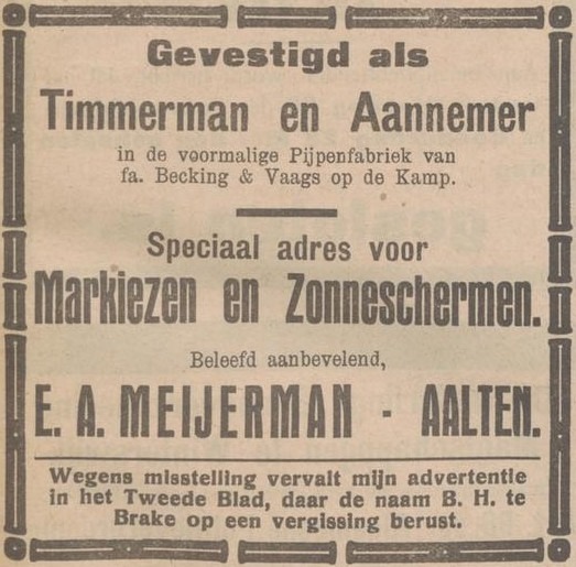 Hoekstraat 8, Aalten (Meijerman) - Aaltensche Courant, 22-05-1931