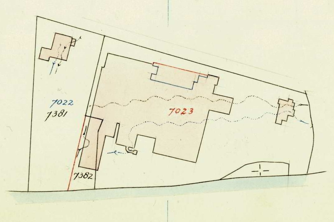 Hofstraat 14, Aalten - Fragment kadastrale kaart, 1944