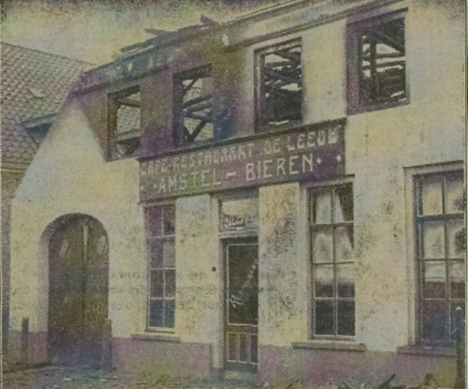Hotel-Restaurant 'De Leeuw' Aalten geheel uitgebrand, 18-10-1932