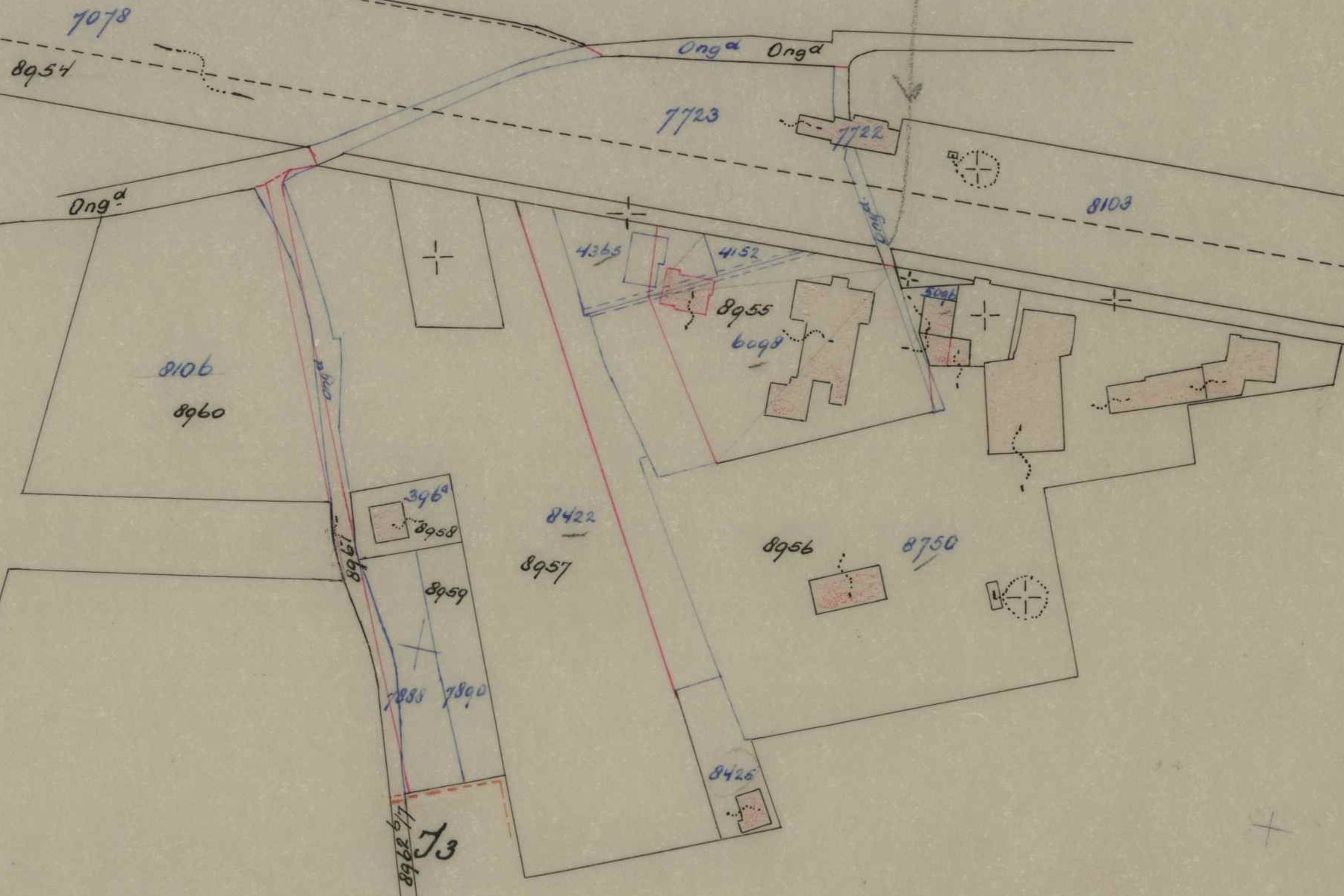 Industriestraat, Aalten - Fragment kadastrale kaart (1963)