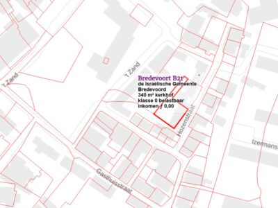 Location of the former Jewish cemetery on Hozenstraat