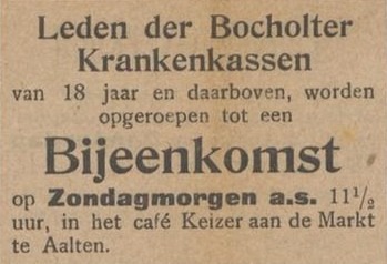 Keizer Aalten, Bocholt Krankenkassen - Aaltensche Courant, 05-02-1910