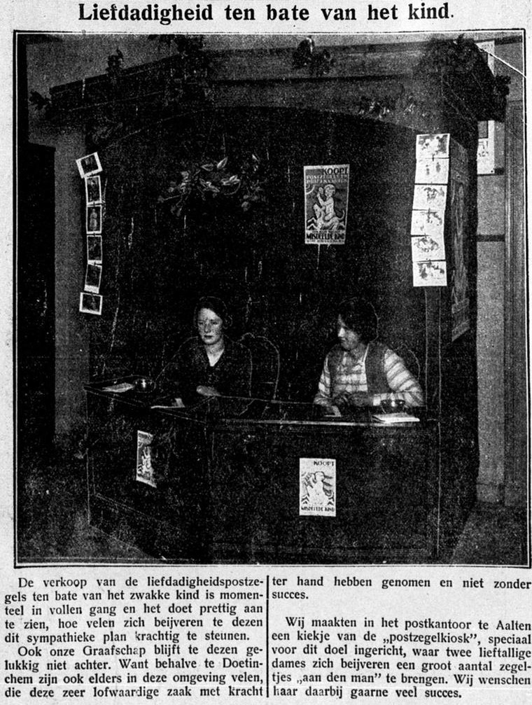 Kinderpostzegels, postkantoor Aalten - Graafschapbode, 23-12-1930