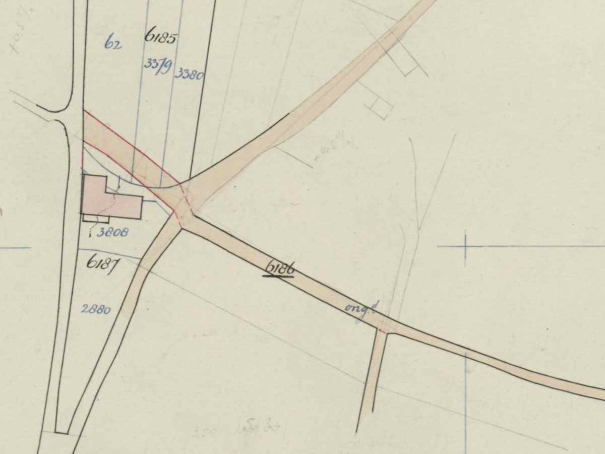 Lichtenvoordsestraatweg 44, Aalten ('t Noorden) - Fragment kadastrale kaart, 1927