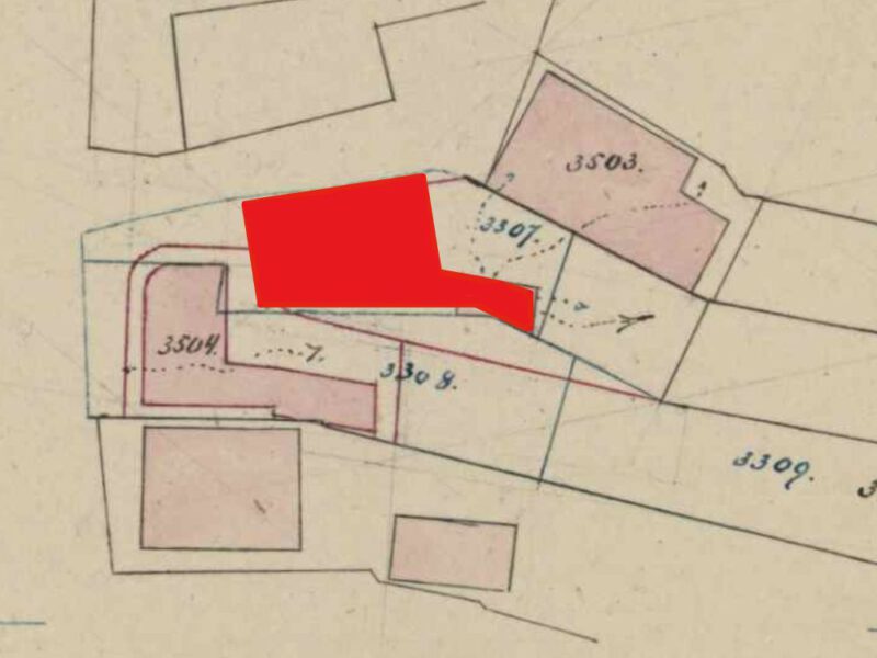 Logement Stad Munster, Aalten - Fragment kadastrale kaart, 1879