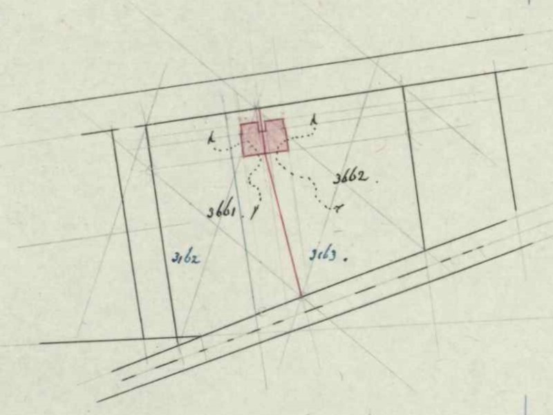 Molenkampsdijk 30, Aalten - Fragment kadastrale kaart, 1908