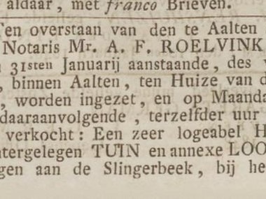 Notaris A.F. Roelvink - Opregte Haarlemsche Courant, 12-01-1848