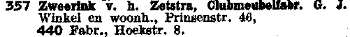 Prinsenstraat 46, Aalten (Zweerink) - Telefoonboek 1950