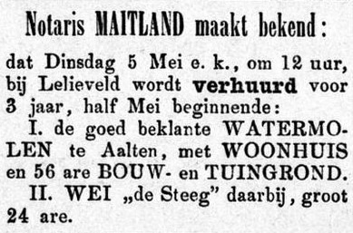 Watermill, Aalten – Graafschapbode, 2 May 1885