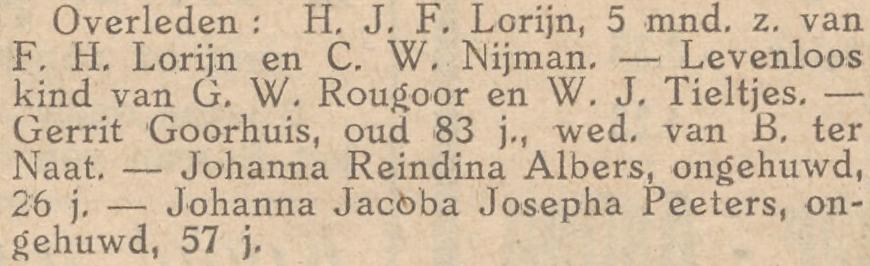 Zuster Theresia, Aalten – Aaltensche Courant, 05-05-1933