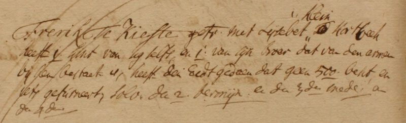 Kleine Kiefte, Heurne - Liberale Gifte 1748