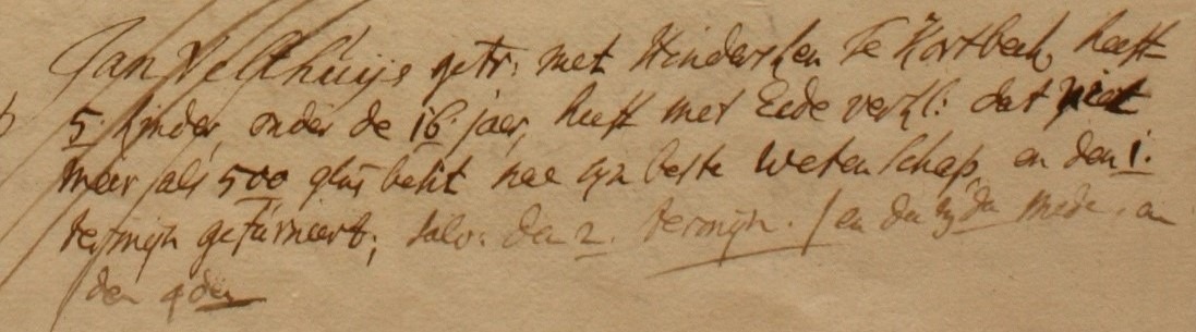 Vels (Veldhuis), Heurne - Liberale Gifte 1748