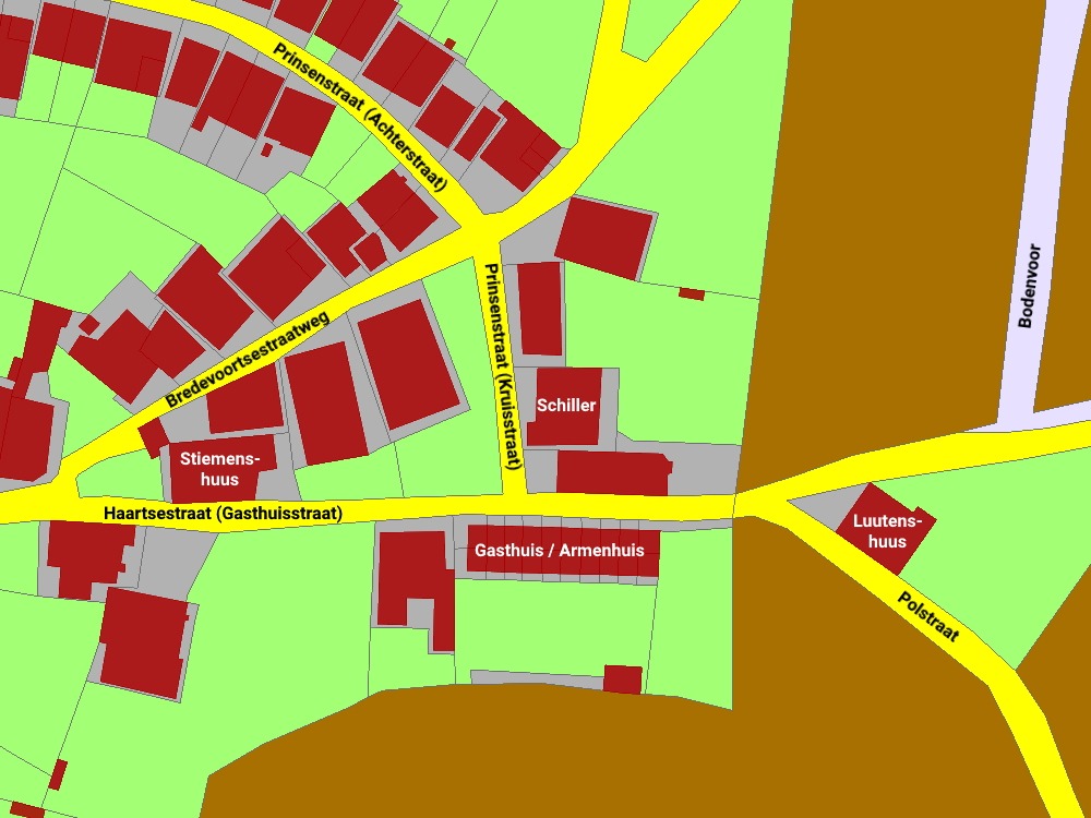 Gasthuis / Armenhuis Aalten - Kadaster 1832