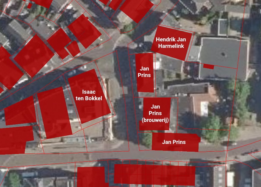 Kruisstraat, Aalten - Kadaster 1832